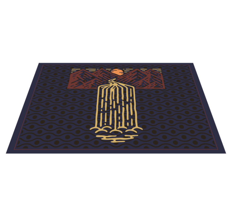 Set de table original scène de cascade en montagne - TenStickers