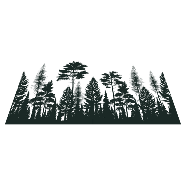 Set de table motif silhouette de forêt - TenStickers