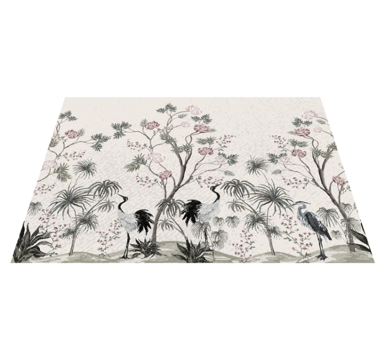 Set de table enfant grues parmi les fleurs - TenStickers