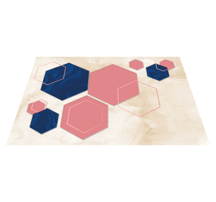 Set de table moderne motifs hexagonaux - TenStickers