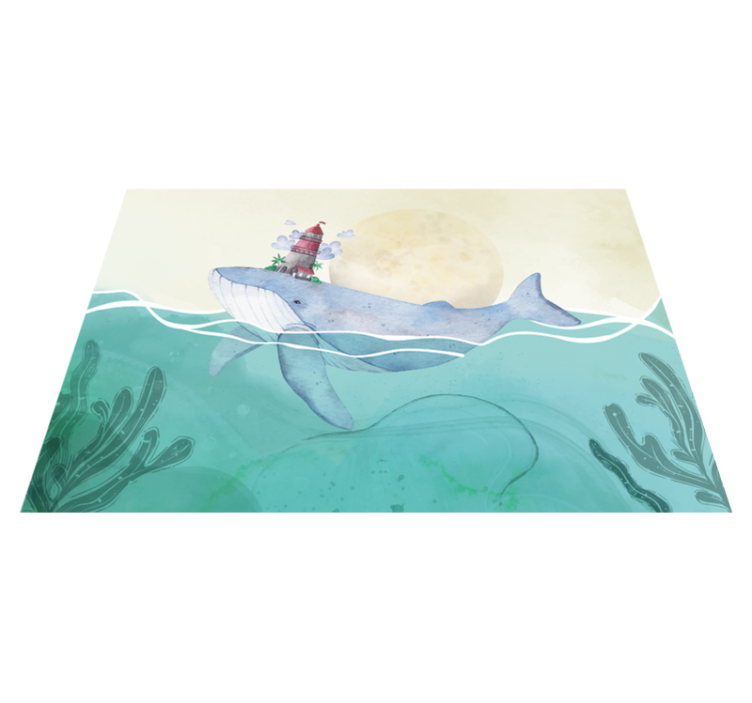 Set de table enfant baleine avec phare - TenStickers