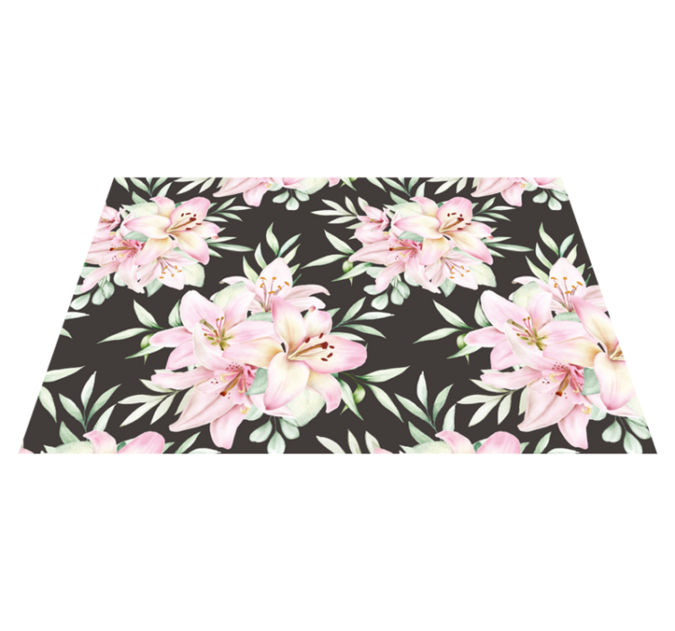Set de table original lys roses floraux - TenStickers