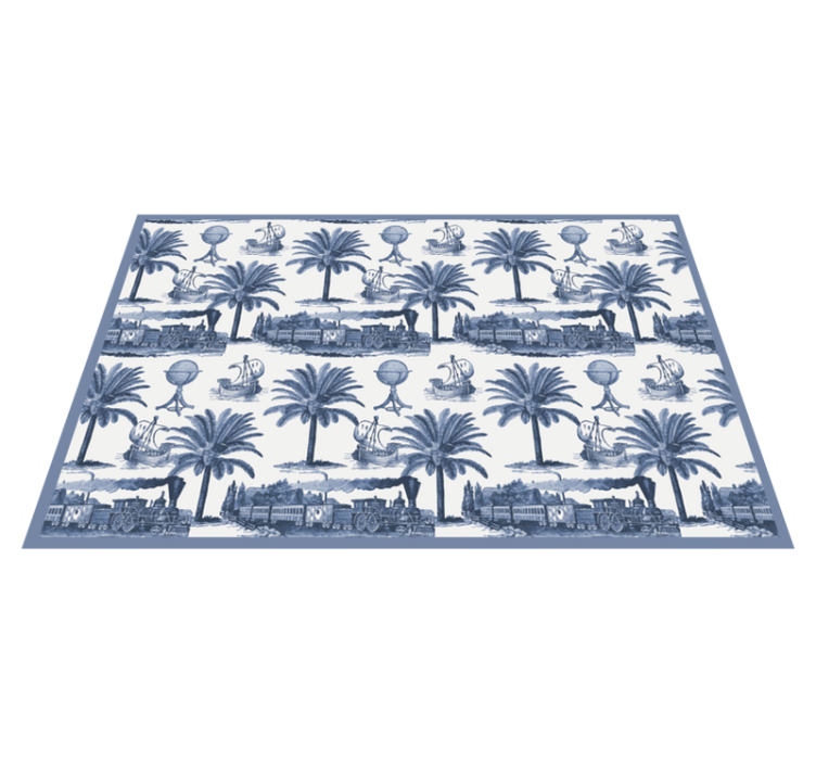 Set de table moderne scènes de voyage nostalgiques - TenStickers