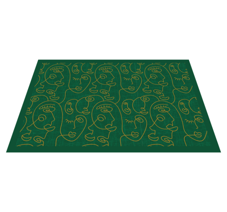 Set de table original motif visage abstrait - TenStickers