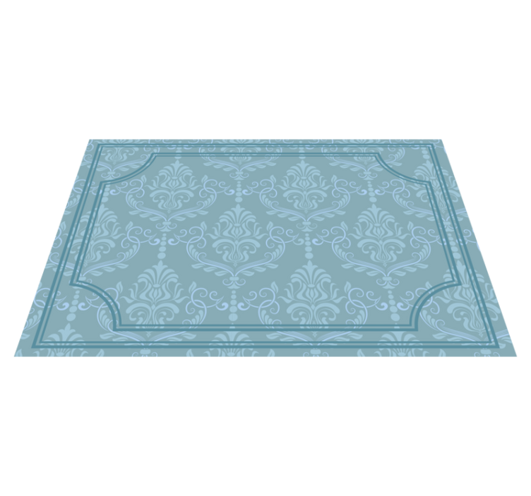 Set de table élégant baroque floral bleu - TenStickers