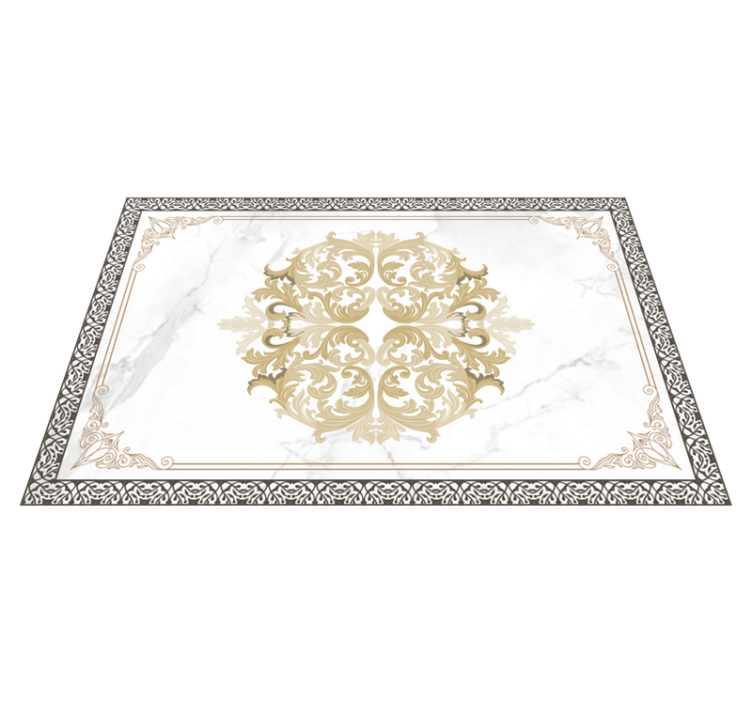 Set de table élégant marbre blanc baroque - TenStickers