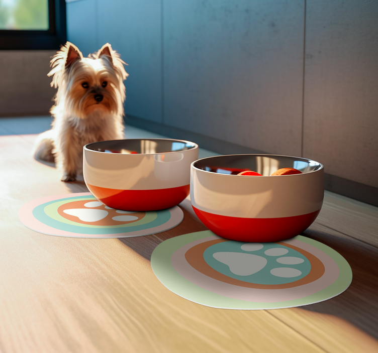 Set de table original bol de pattes de chien - TenStickers