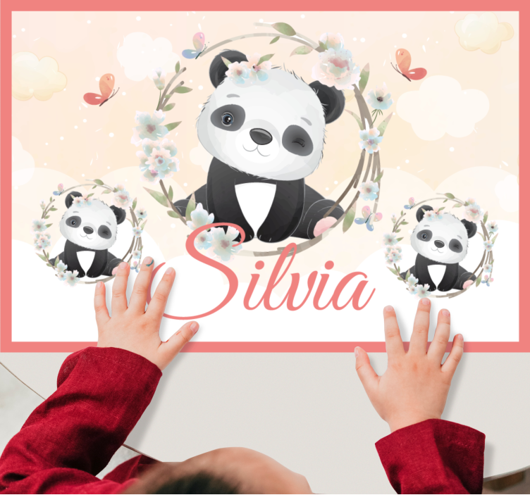 Set de table enfant arrangement de pandas charmants - TenStickers