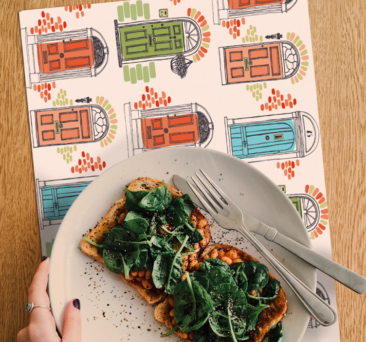 Portes de sets de table en sticker dublin - TenStickers