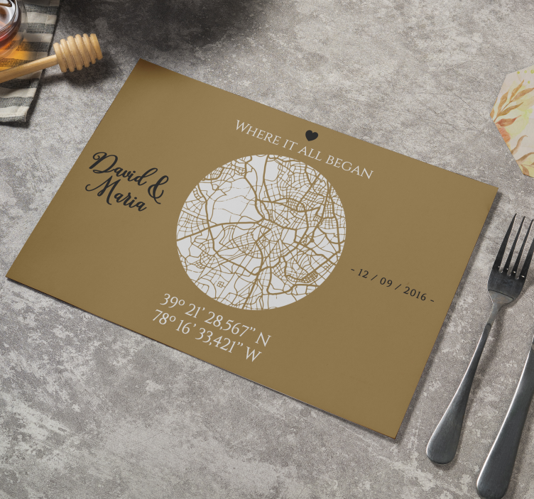 Set de table original Où tout a commencé - TenStickers