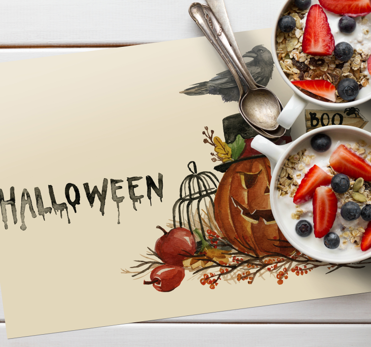 Set de table Halloween style aquarelle - TenStickers