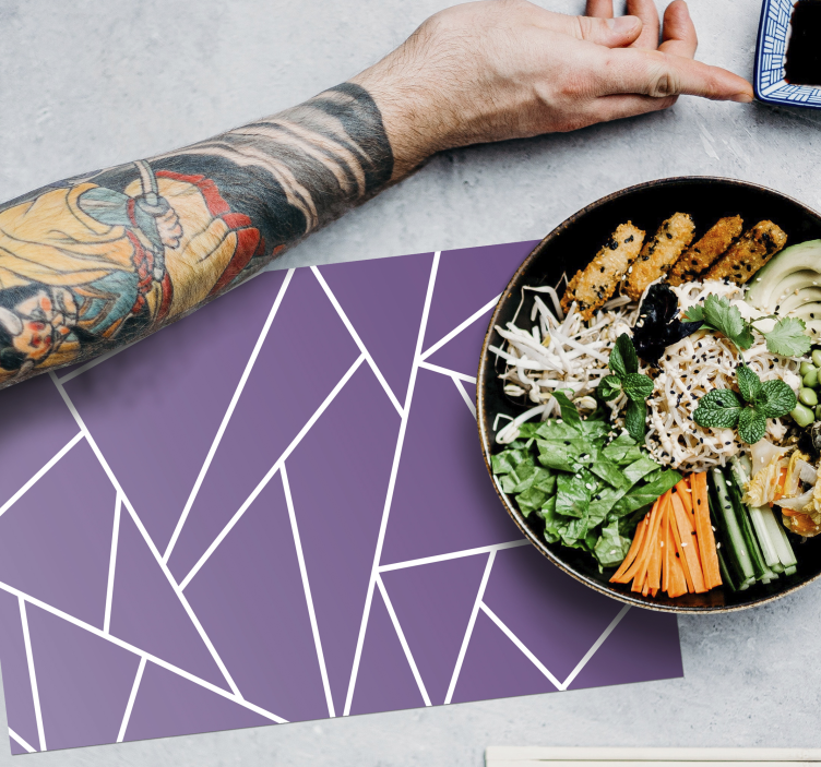 Set de table motif géométrique violet - TenStickers