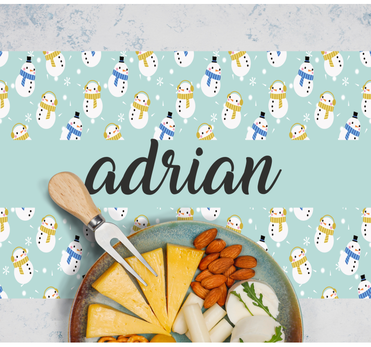 Set de table noel Bonhomme de neige personnalisé - TenStickers