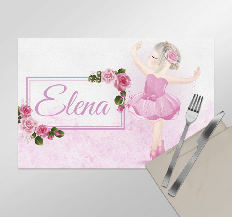 Set de table design nom danseur de ballet - TenStickers