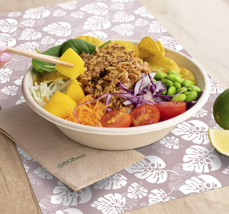 sets de table floraux plante monstera - TenStickers