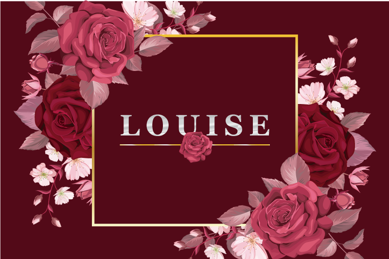 sets de table personnalisables avec des roses - TenStickers