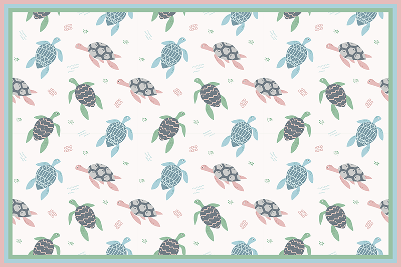 set de table tortue Tortues de couleur douce - TenStickers