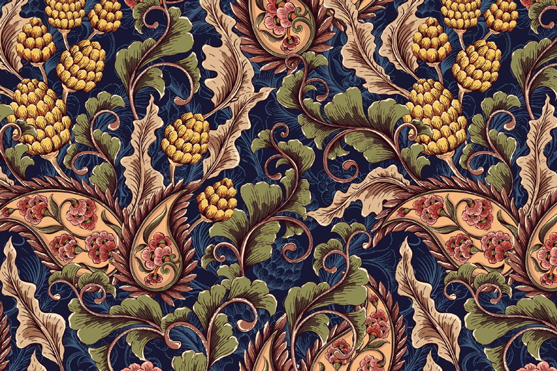 Set de table original motif art floral - TenStickers