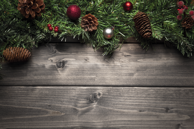 Set de table noël arrangement de pommes de pin festif - TenStickers