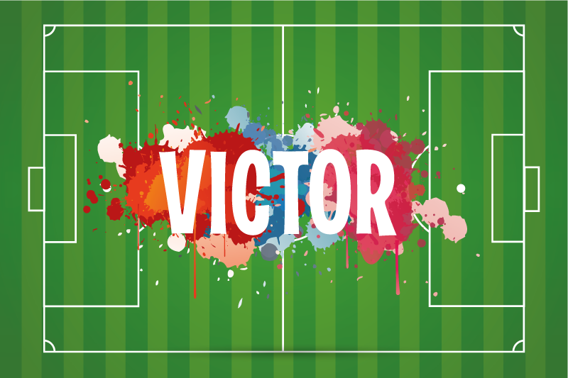 Set de table Terrain de football avec nom - TenStickers