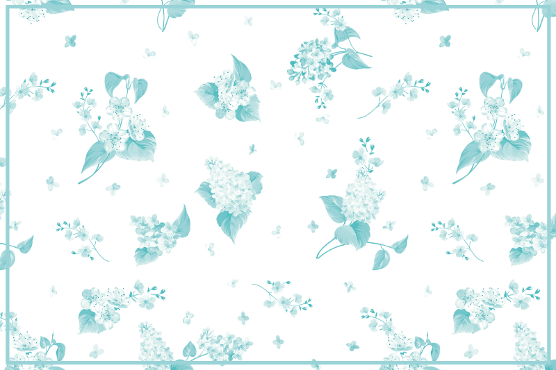 Set de table moderne motif floral - TenStickers