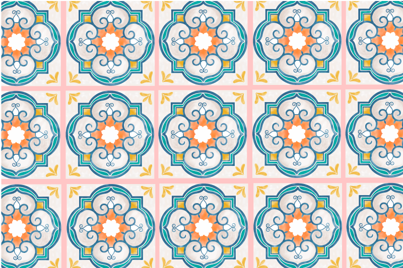 Set de table original motif botanique vibrant - TenStickers