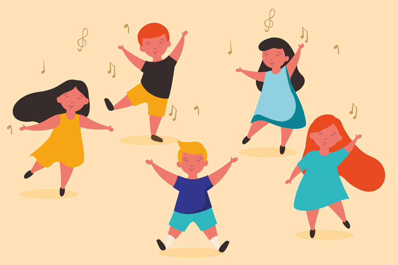 Set de table enfant danseurs joyeux - TenStickers