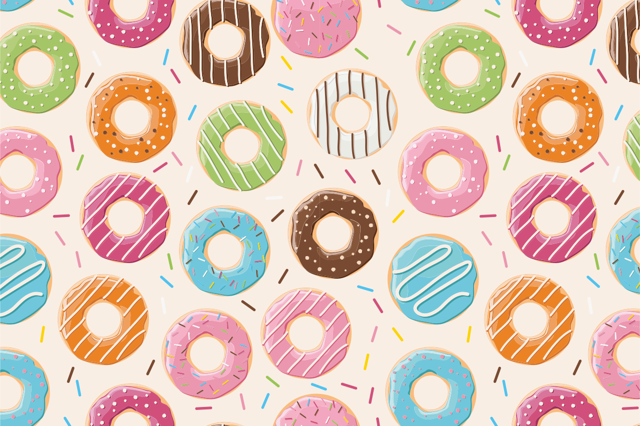 Set de table enfant motifs donuts colorés - TenStickers
