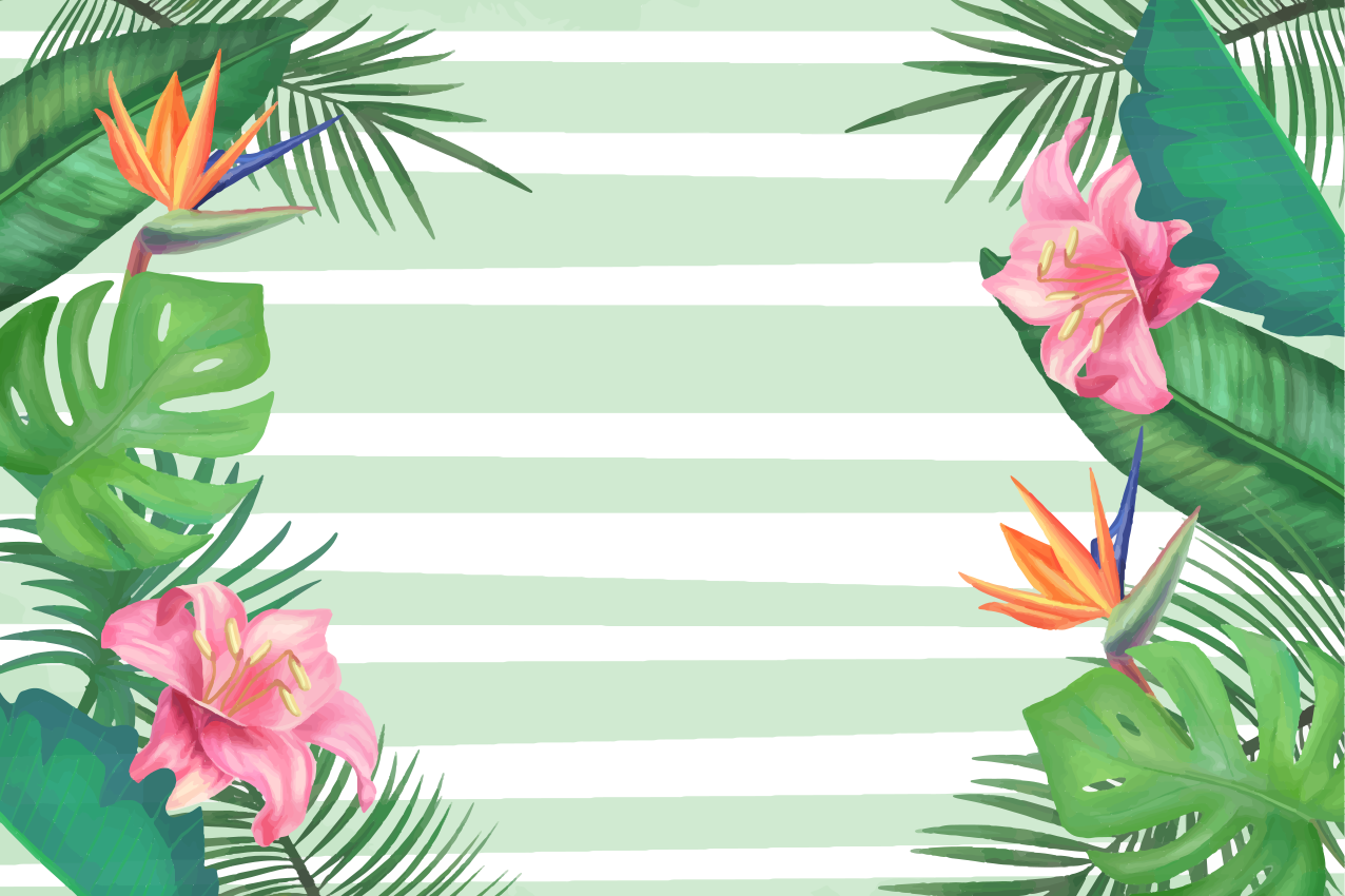 Set de table original feuille tropicale - TenStickers