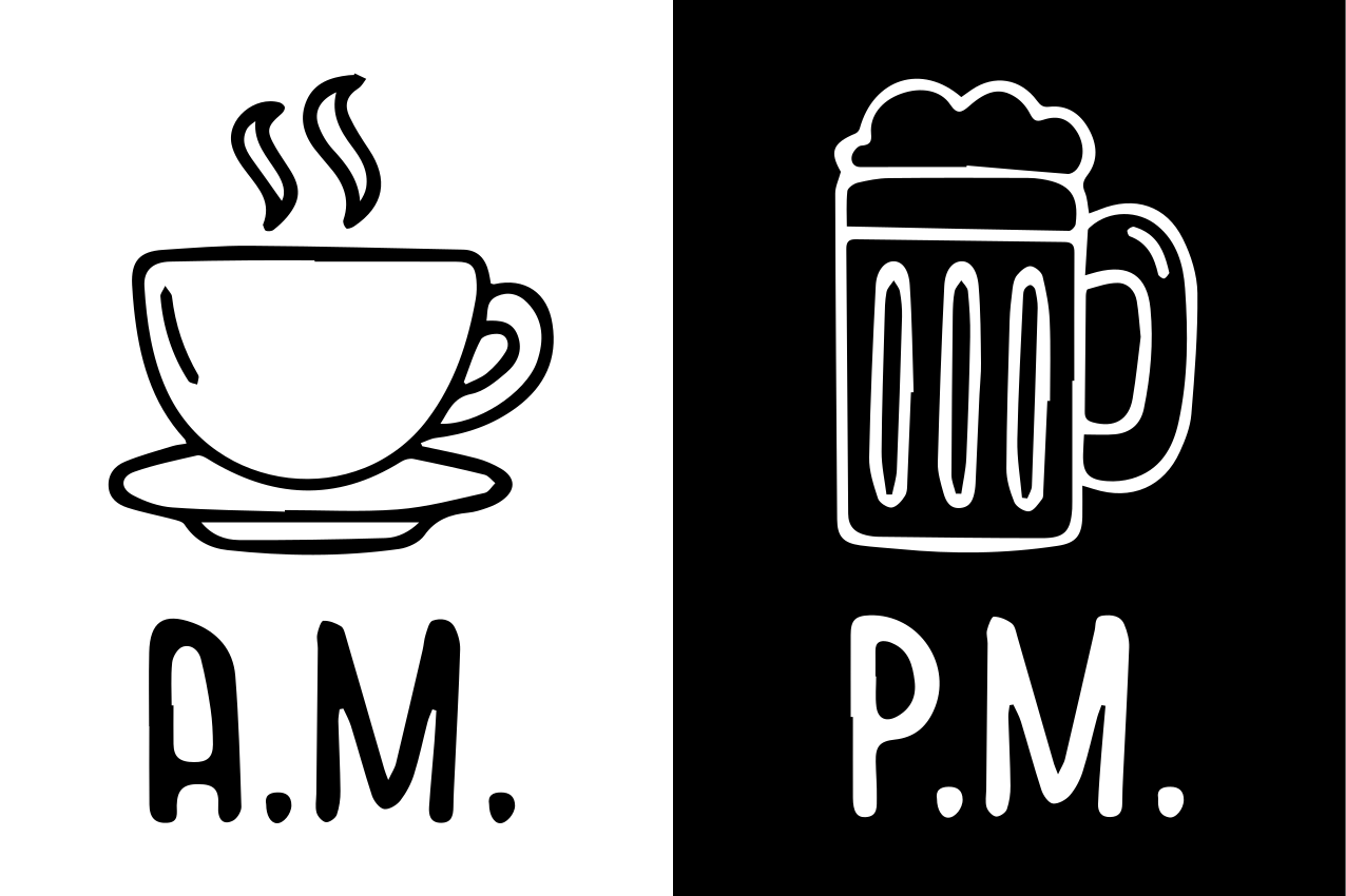 Set de table citation café bière contrasté - TenStickers