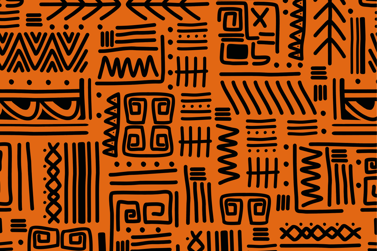 Set de table motif abstrait noir - TenStickers