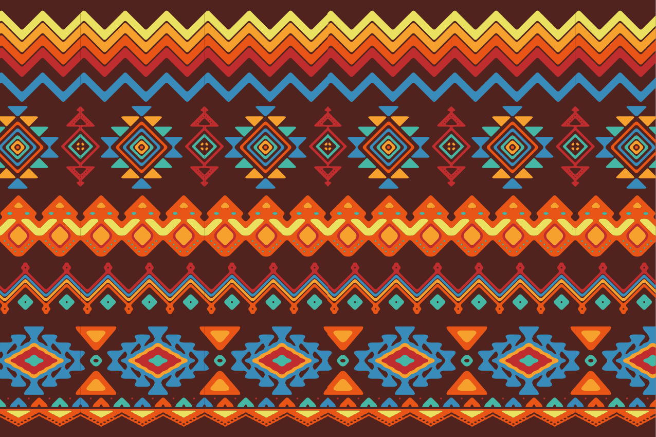 Set de table design bois sticker tribal triangle africain - TenStickers