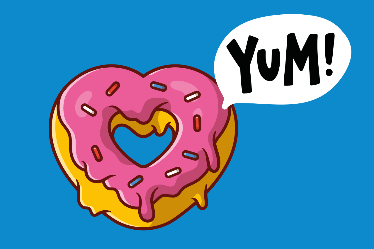 Set de table enfant friandise en forme de cœur - TenStickers