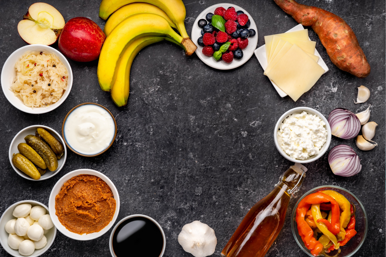 Set de table moderne ingrédients bol rouge - TenStickers