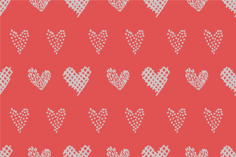 Set de table texture à motif cœur - TenStickers