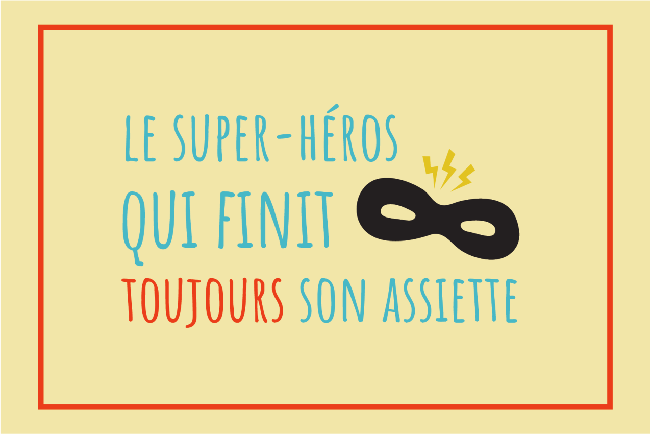 Set de table super-héros qui finit son assiette - TenStickers