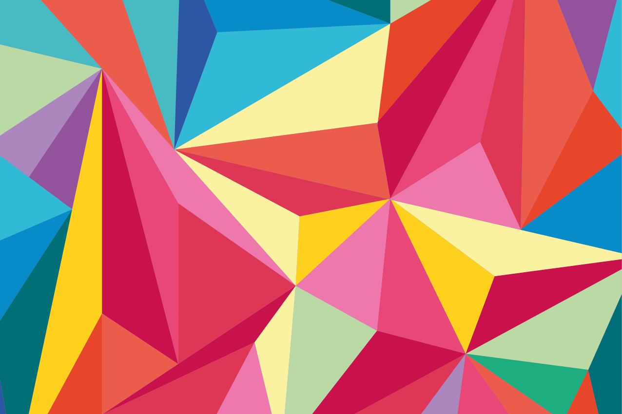 Set de table original composition de couleurs géométriques - TenStickers