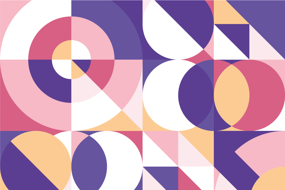 Set de table moderne agencement coloré géométrique - TenStickers