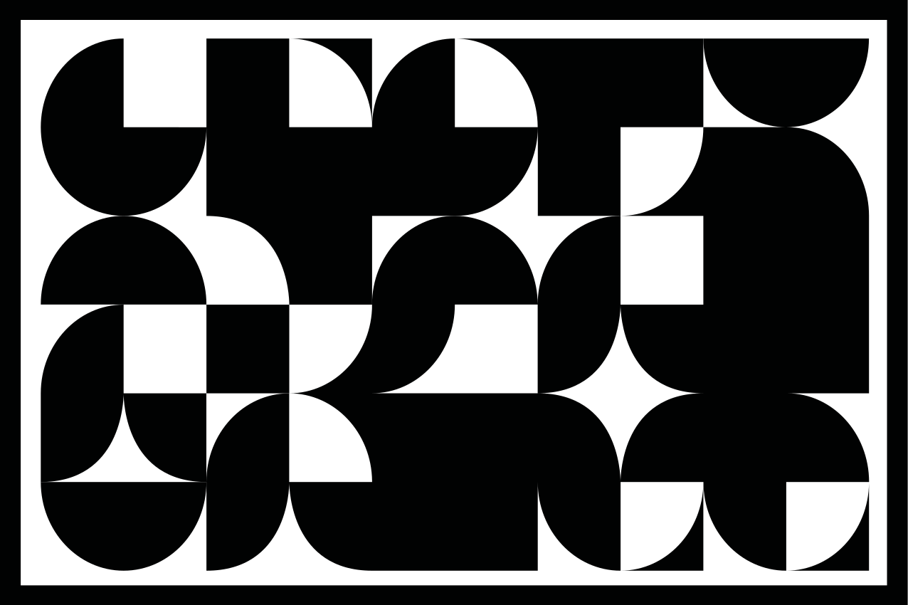 Set de table moderne motif géométrique noir - TenStickers