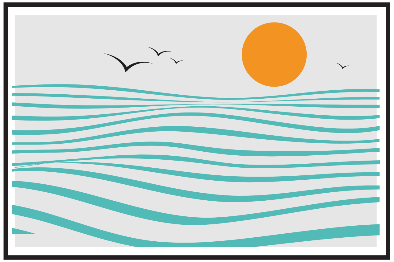 Set de table moderne design vagues stylées - TenStickers