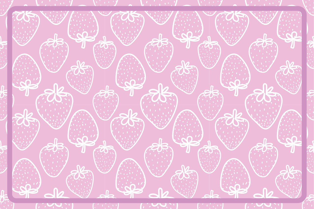 Set de table enfant motif fraises - TenStickers