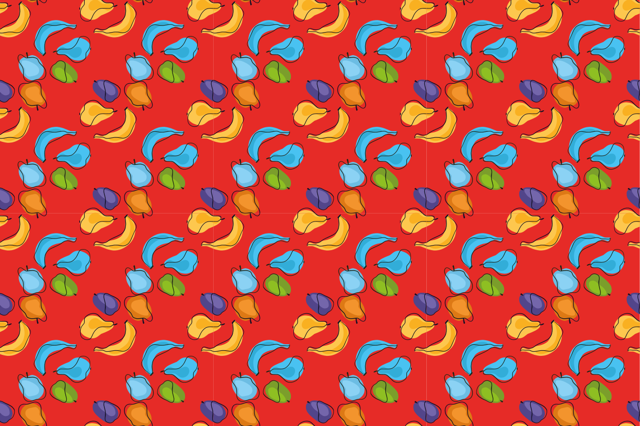 Set de table original motif fruits colorés - TenStickers