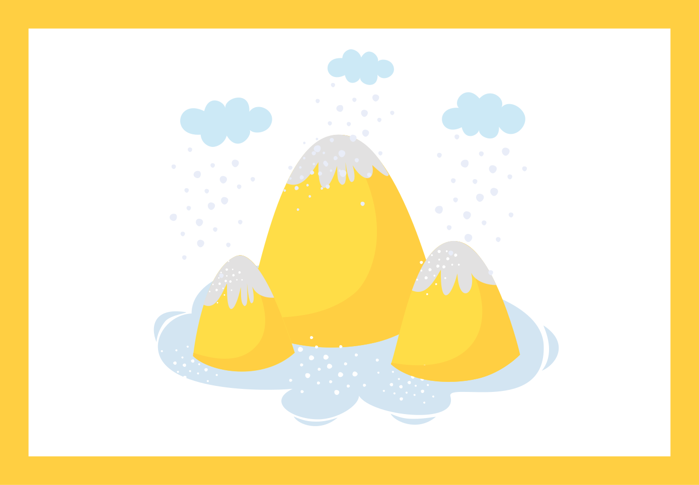 Set de table enfant illustration de montagne jaune - TenStickers
