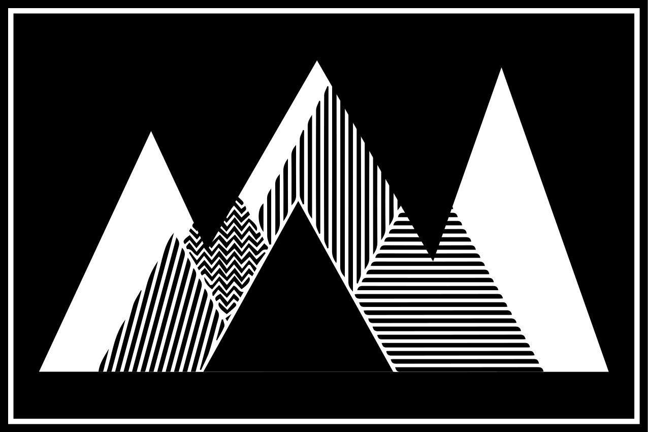 Set de table moderne pics de montagne élégants - TenStickers