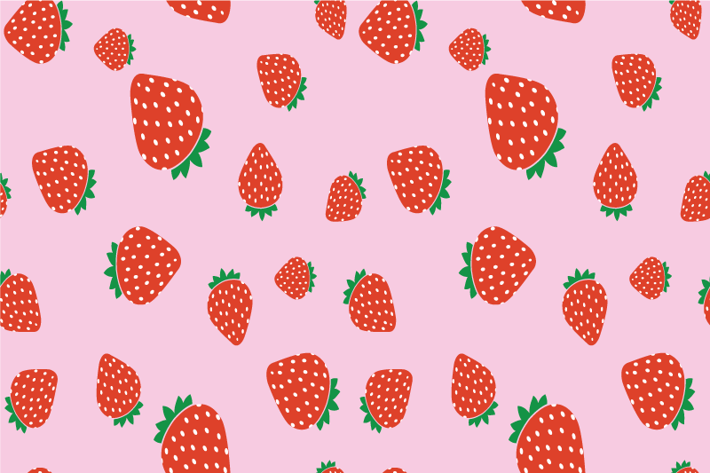 Set de table enfant motif fraise - TenStickers
