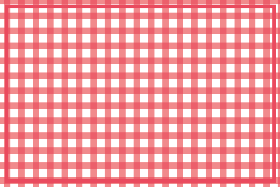 Set de table à motif carreaux rouges - TenStickers
