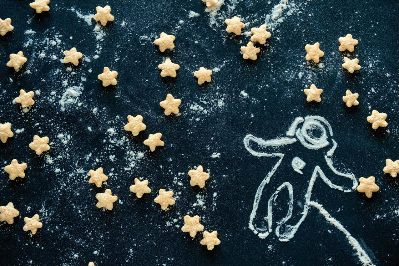 Set de table enfant scène d'étoiles astronaute - TenStickers