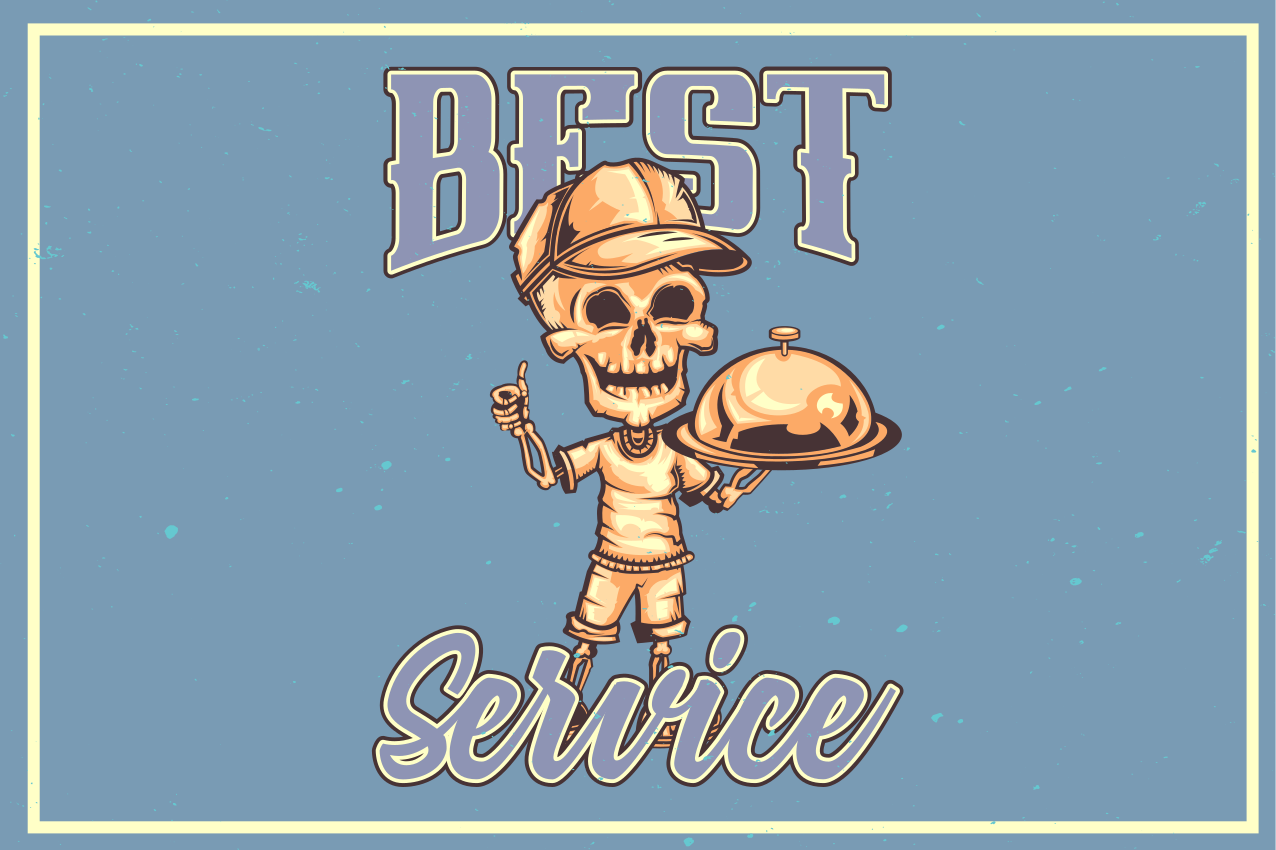 Set de table original serveur squelette - TenStickers