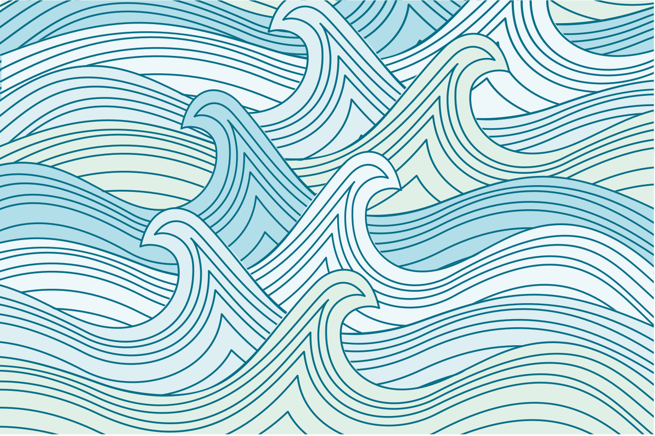 Set de table motif lignes courbes - TenStickers