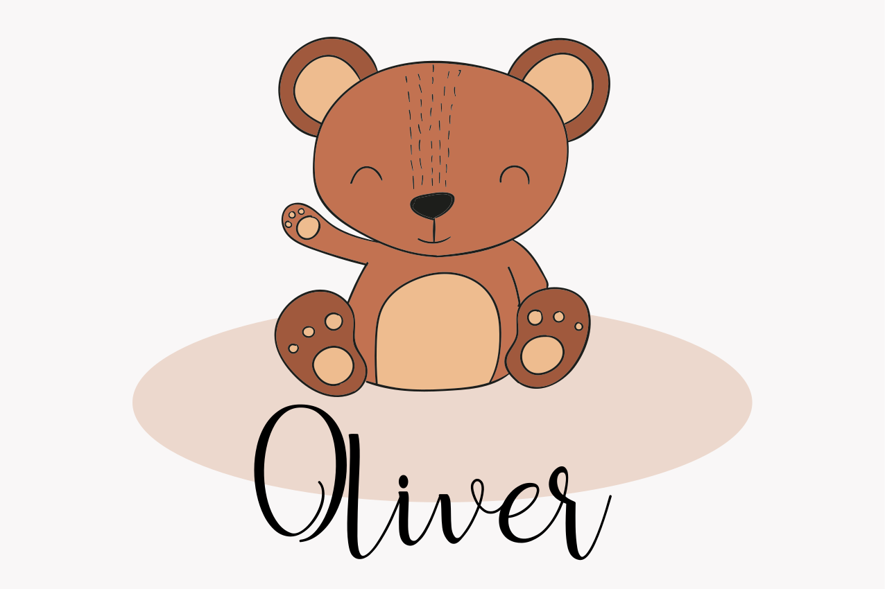 Set de table enfant personnage ours mignon - TenStickers